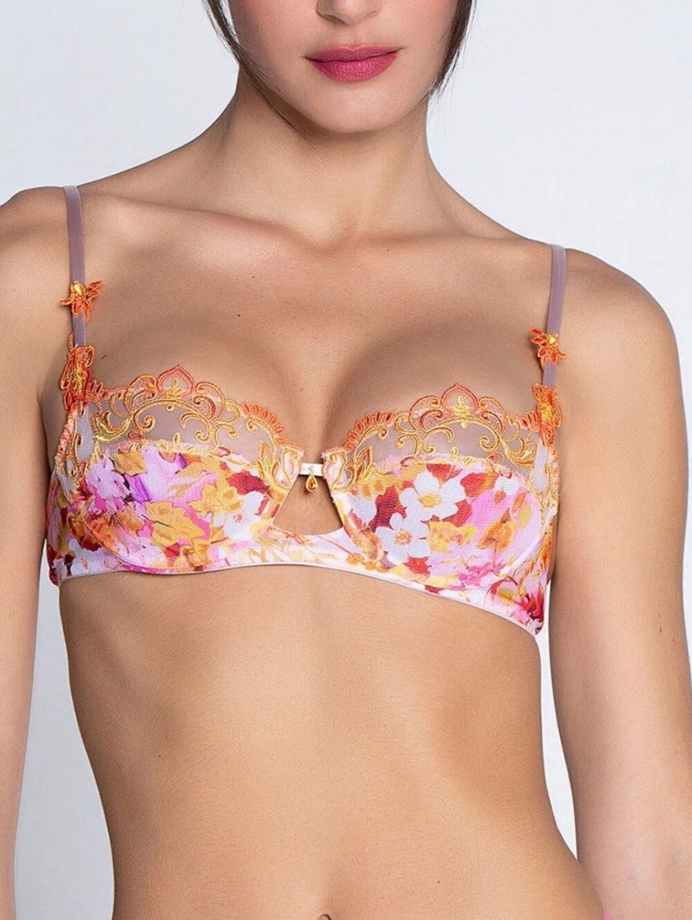 Lise Charmel Gardens Of Light Mylticolor Bouquet Lace Demi Bra